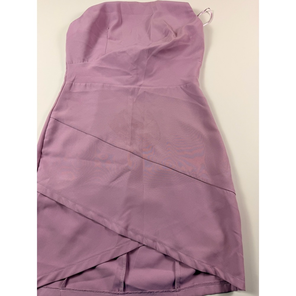 TOBI Lavender Halter Neck Wrap Tulip Hem Mini Dress Purple Womens Size Medium